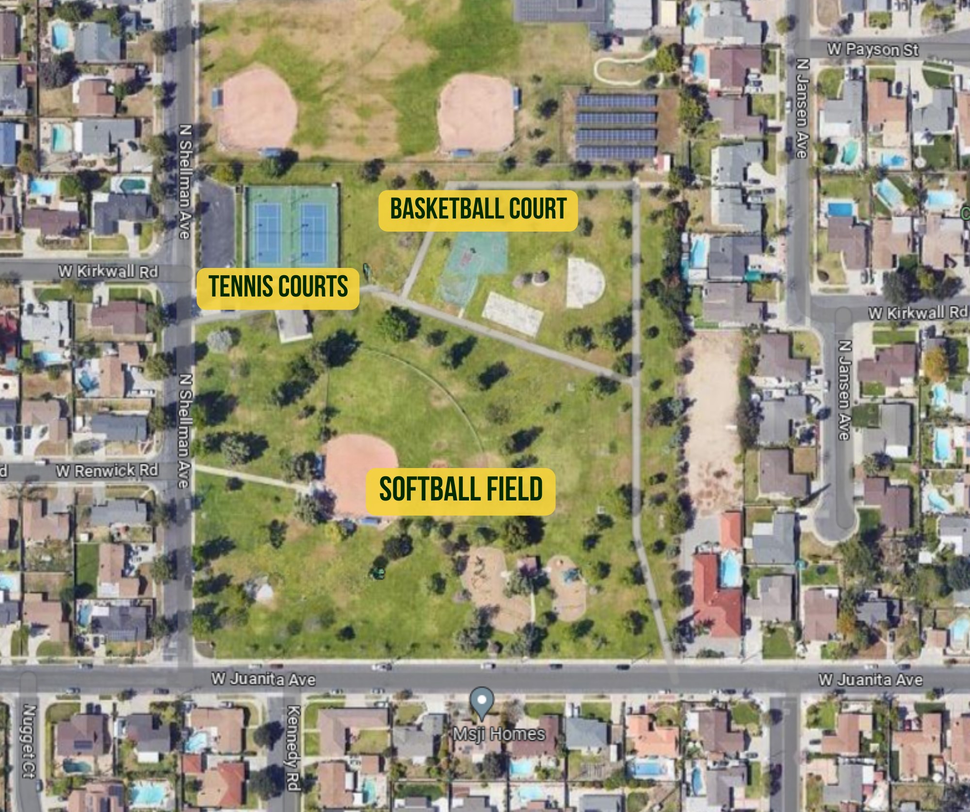 Lone Hill Field Layout